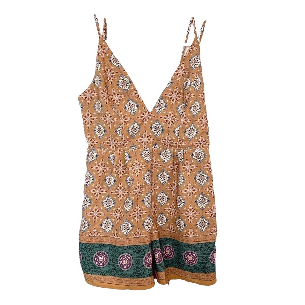 Embroidered Romper Shorts